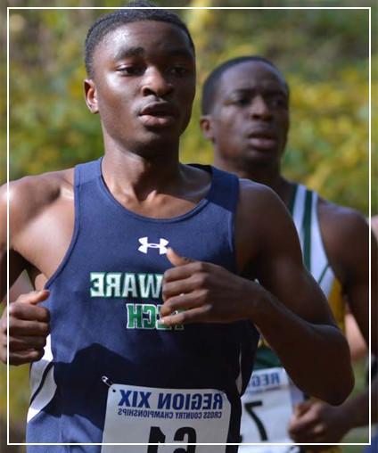 A group of cross country runners during a meet